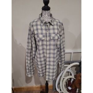 Columbia Omni Shade Men's SZ M Button down plaid shirt sun protect outdoors hike